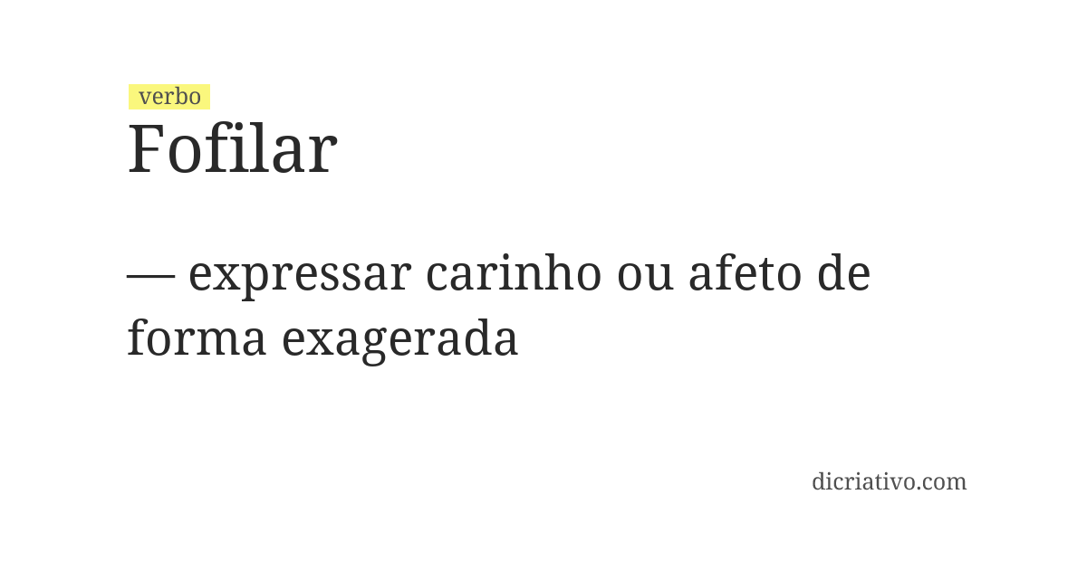 Significado de fofilar