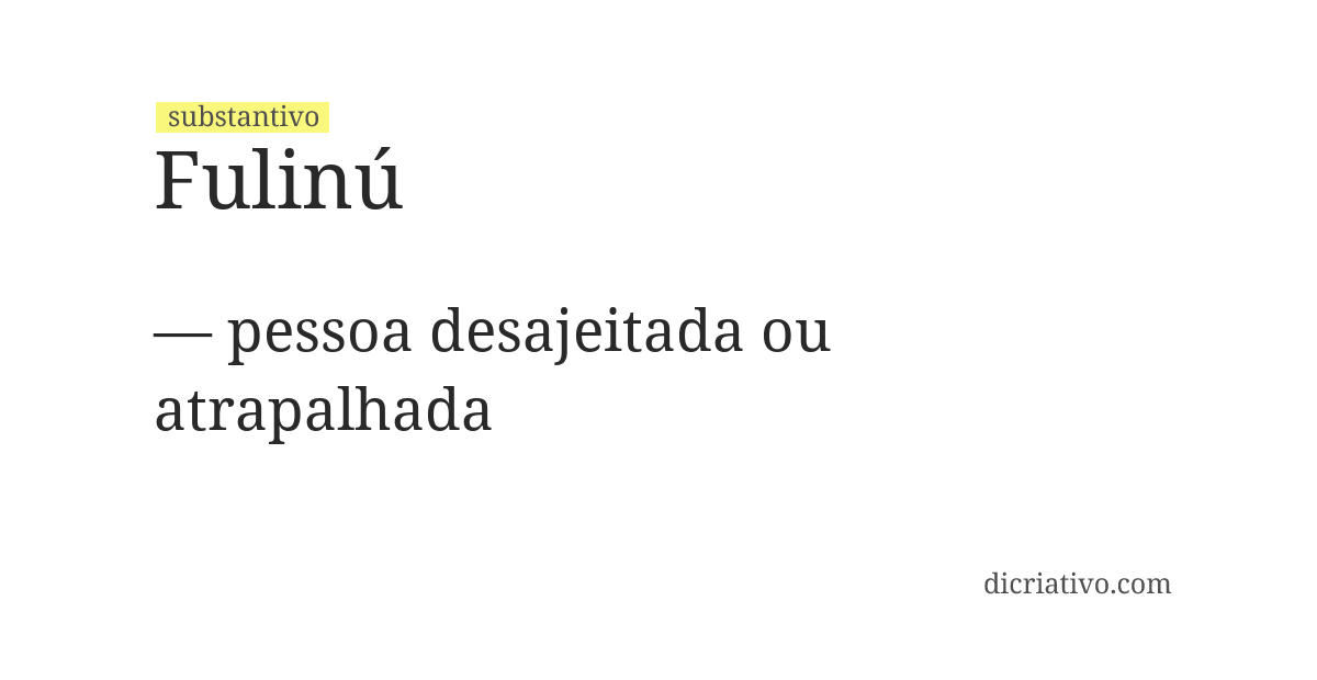 Significado de fulinú