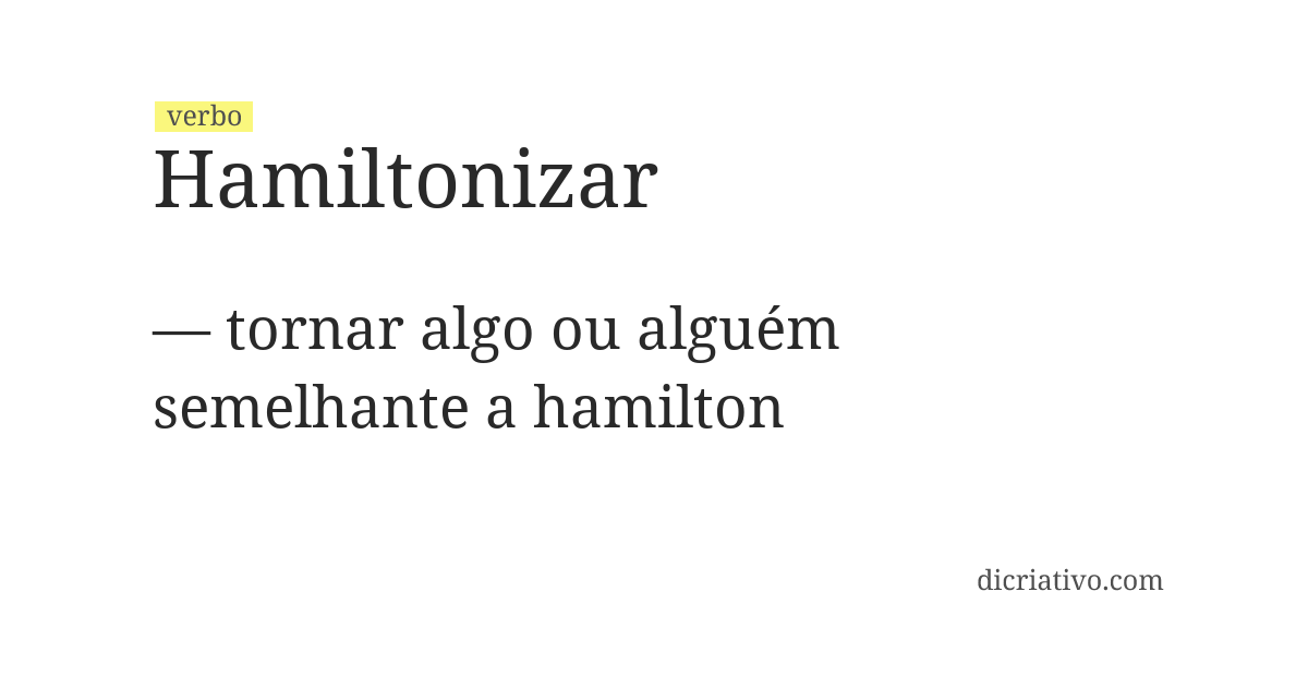 Significado de hamiltonizar