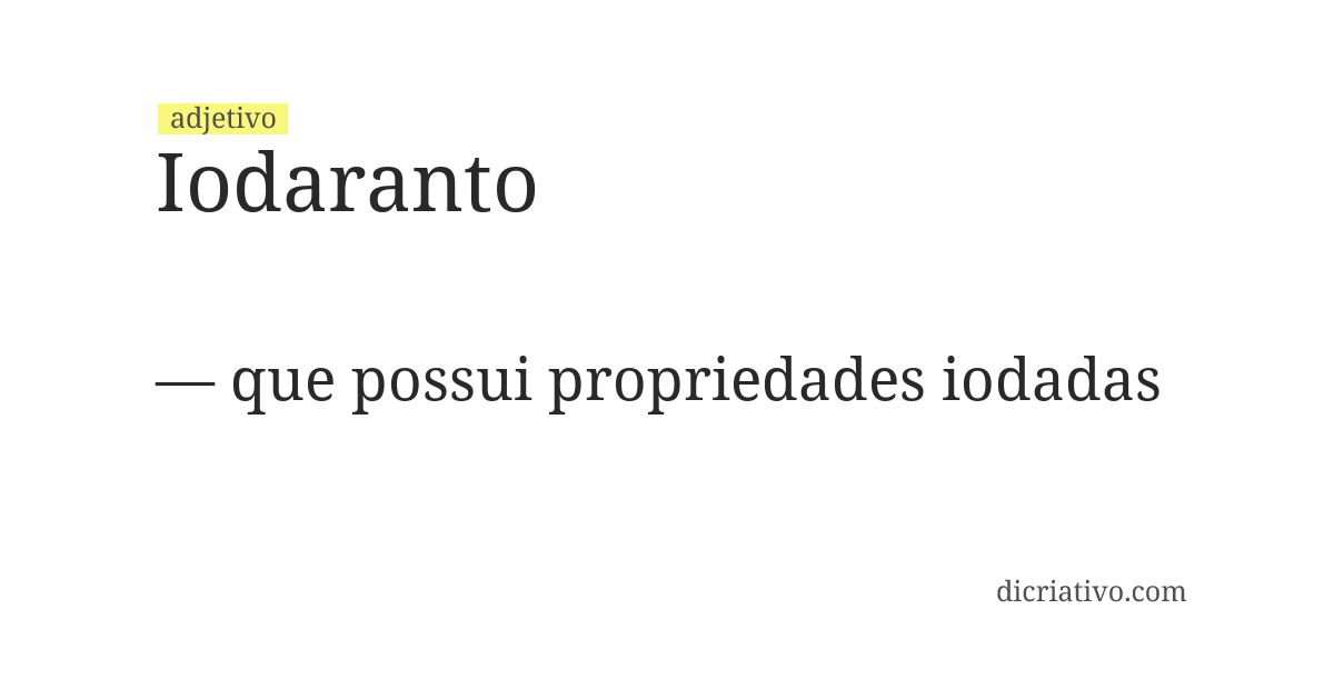 Significado de iodaranto