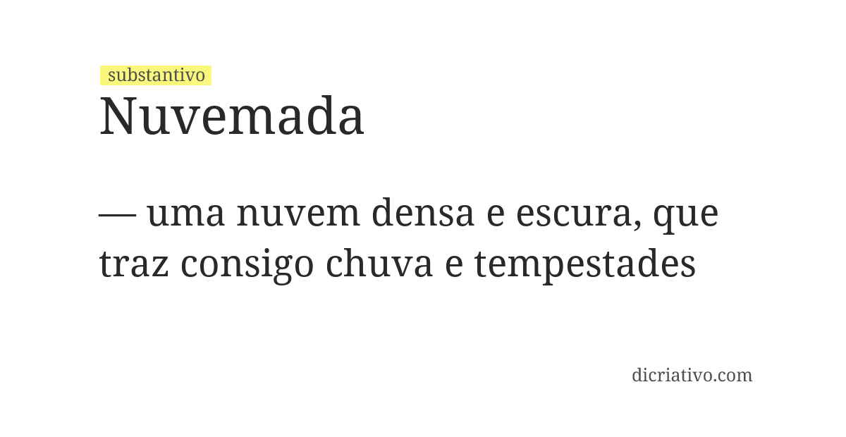 Significado de nuvemada
