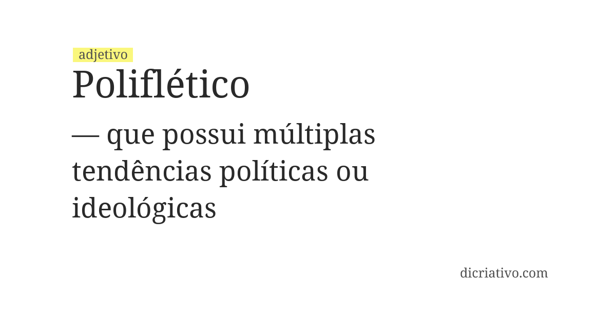 Significado de poliflético