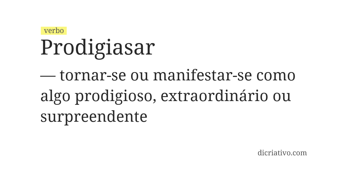 Significado de prodigiasar