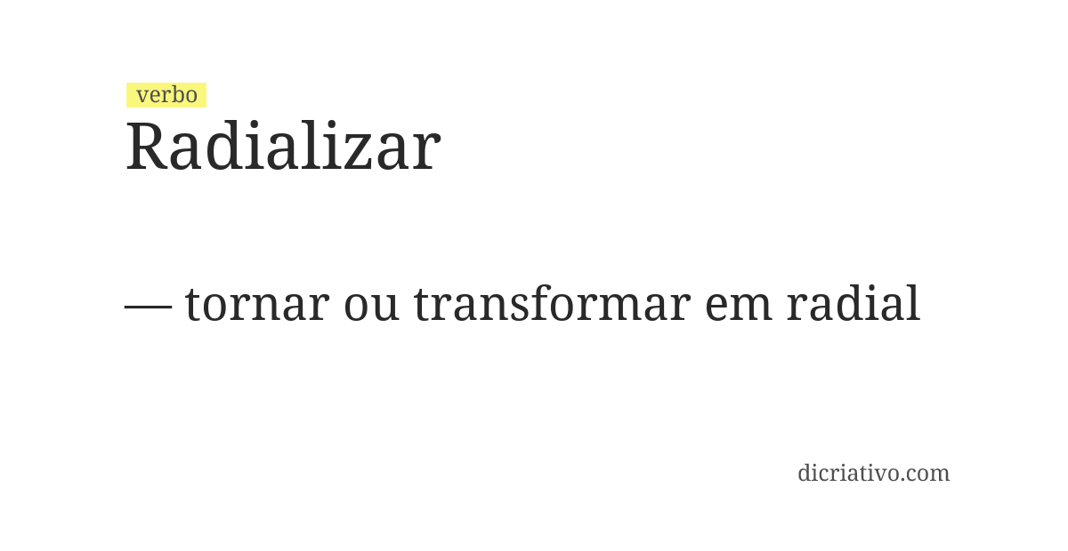 Significado de radializar