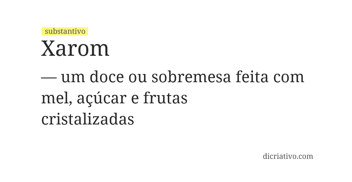 Significado de xarom
