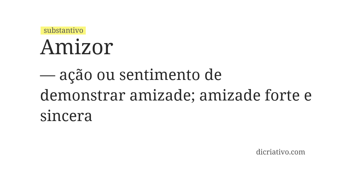 Significado de amizor
