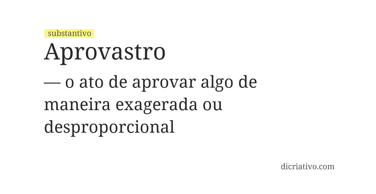 Significado de aprovastro