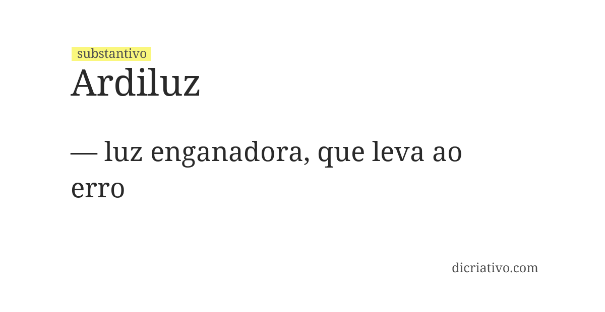 Significado de ardiluz