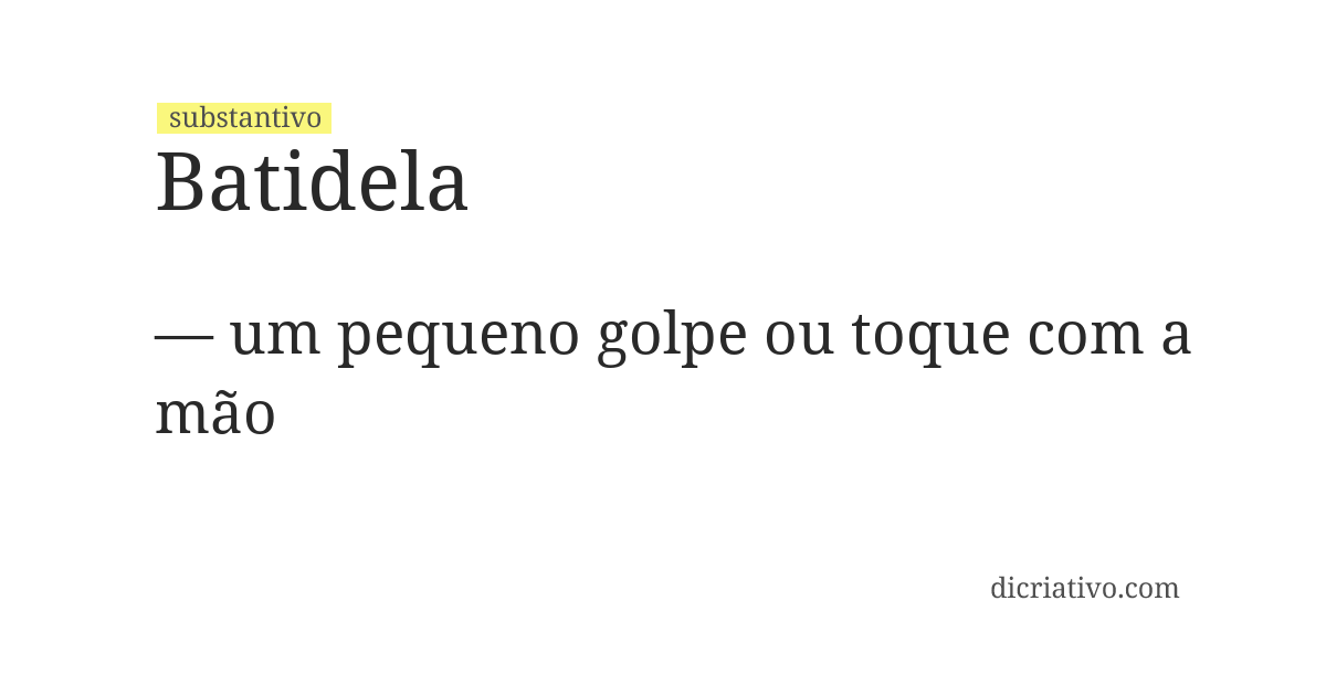 Significado de batidela