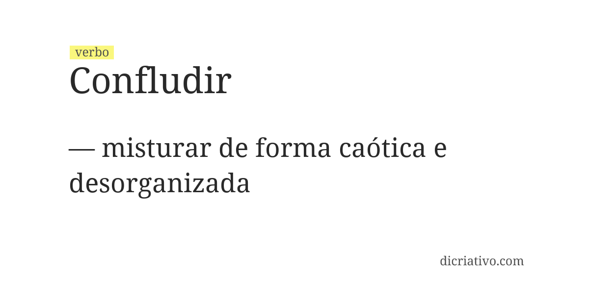 Significado de confludir