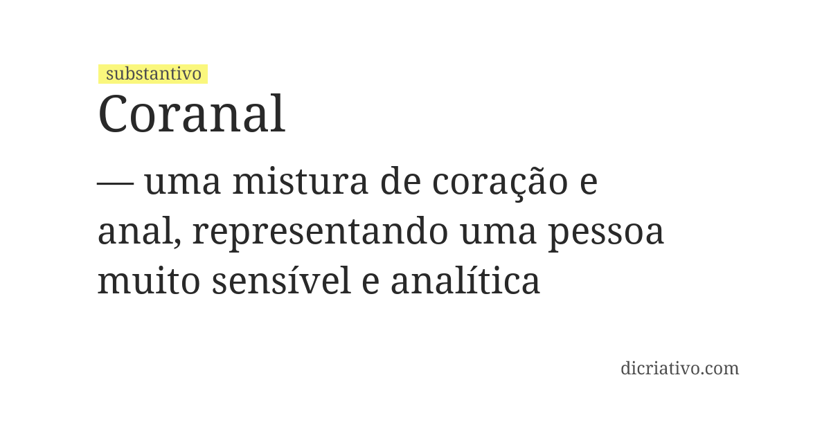 Significado de coranal