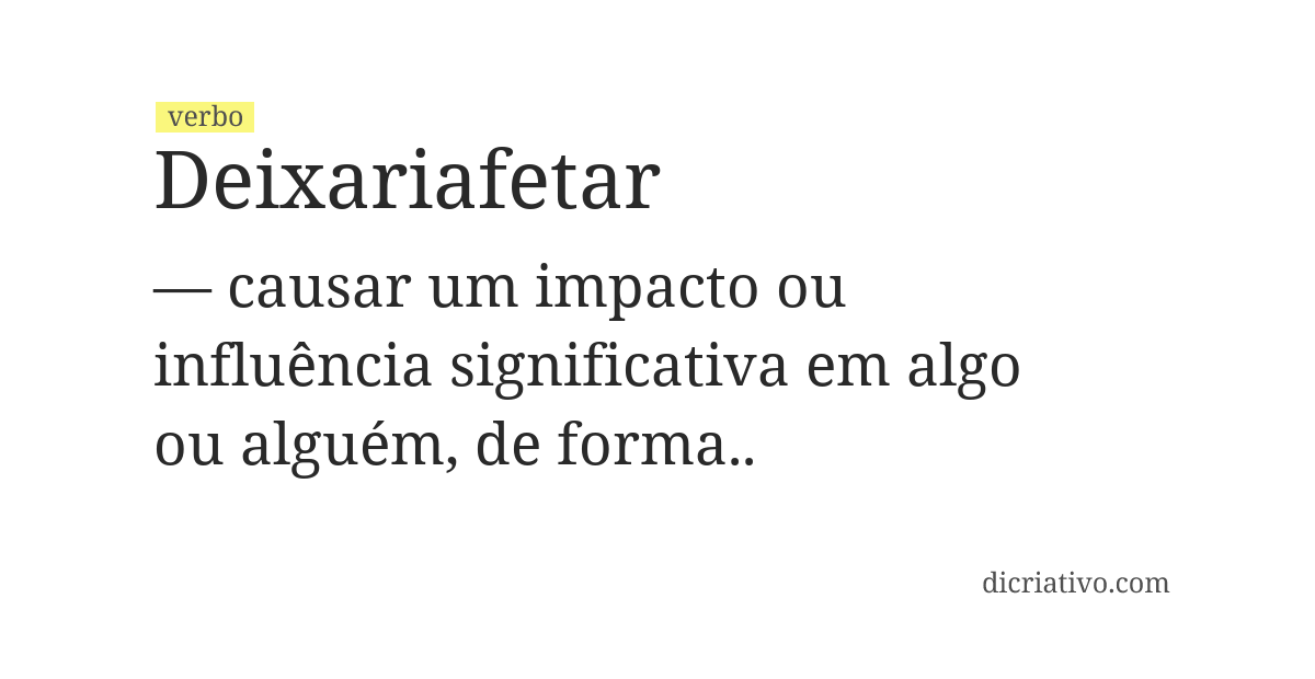 Significado de deixariafetar