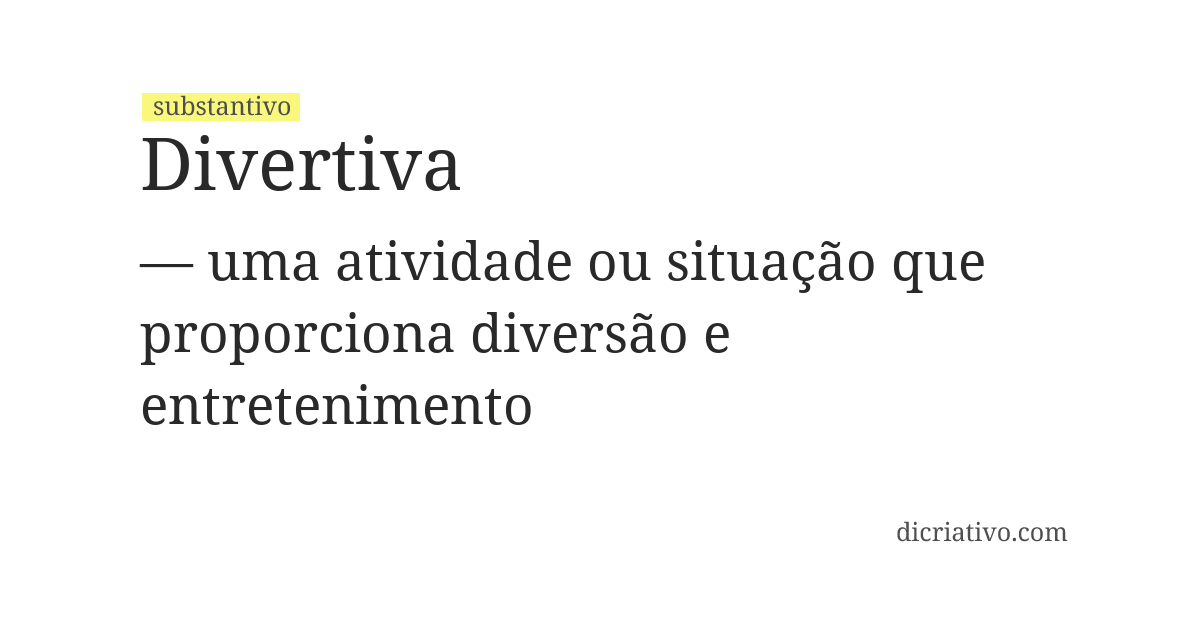Significado de divertiva