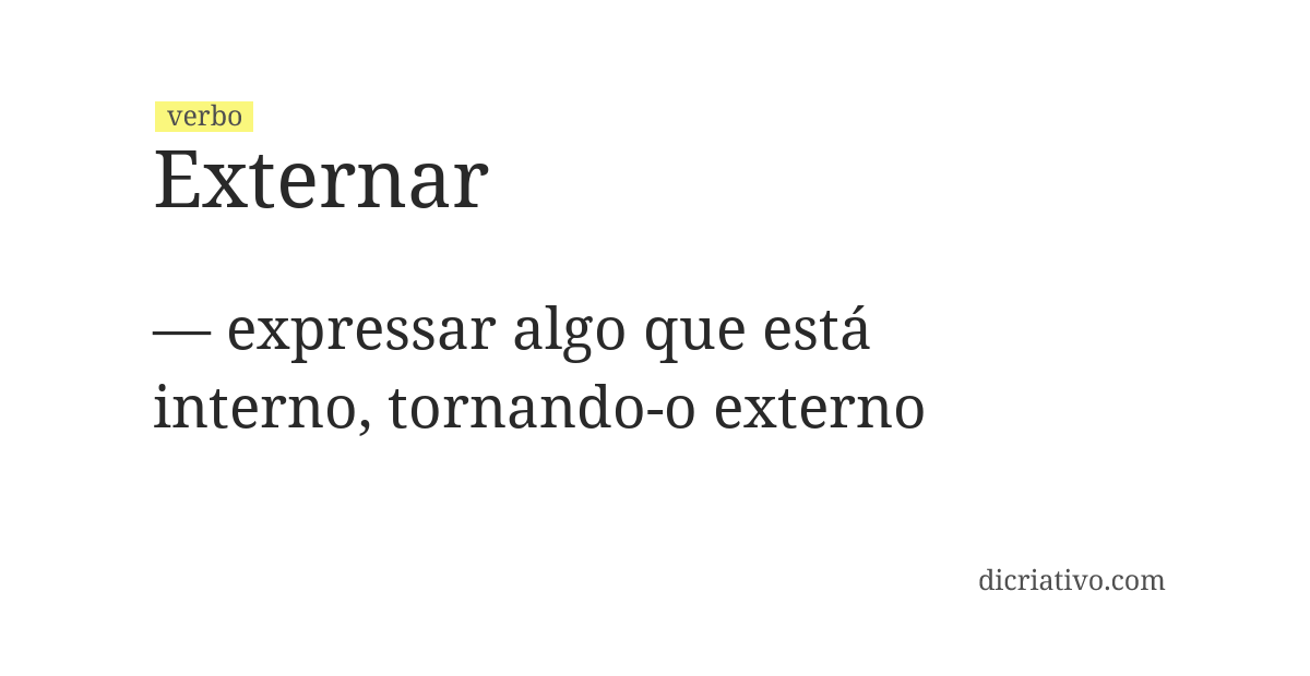 Significado de externar