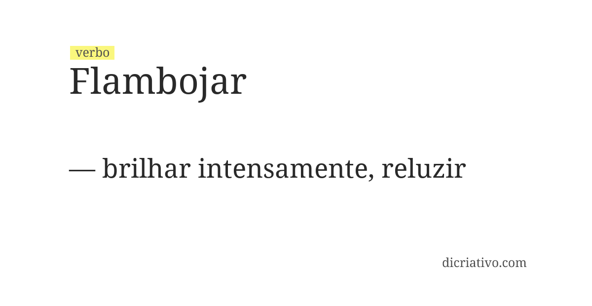 Significado de flambojar