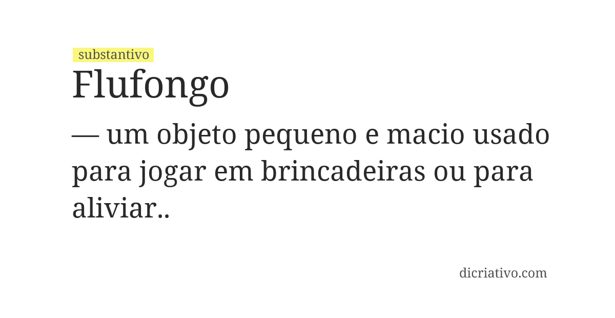 Significado de flufongo