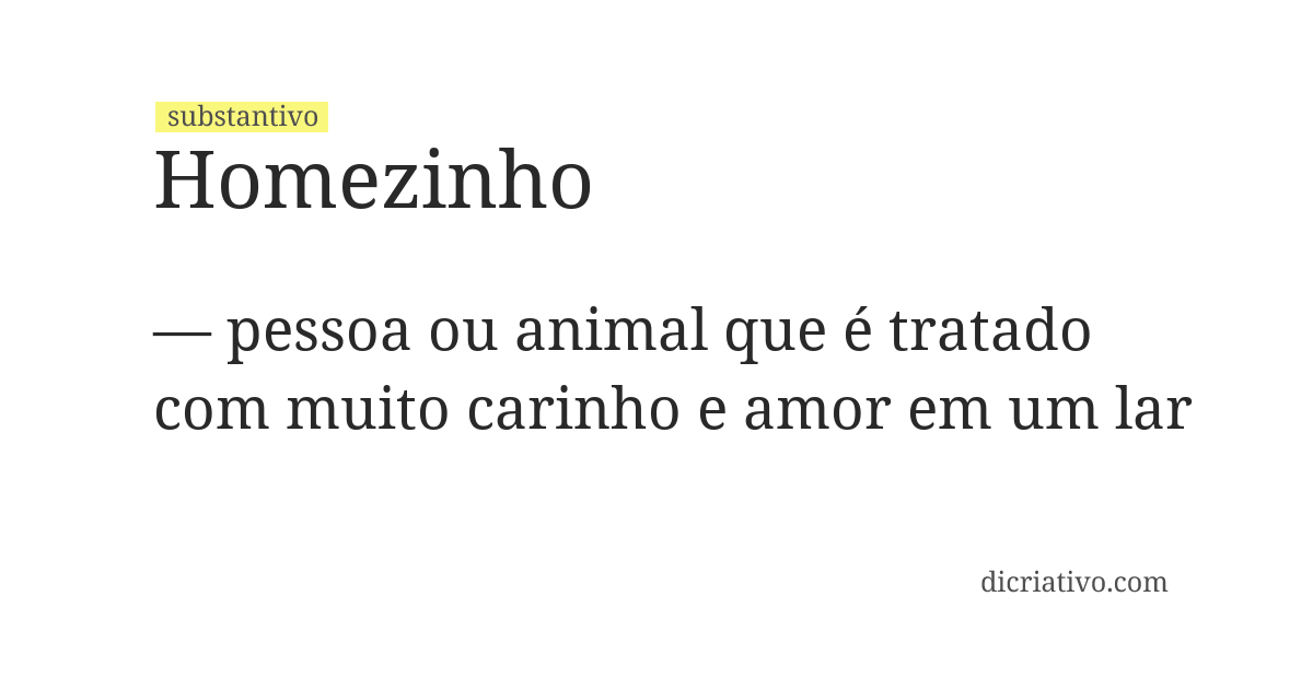 Significado de homezinho