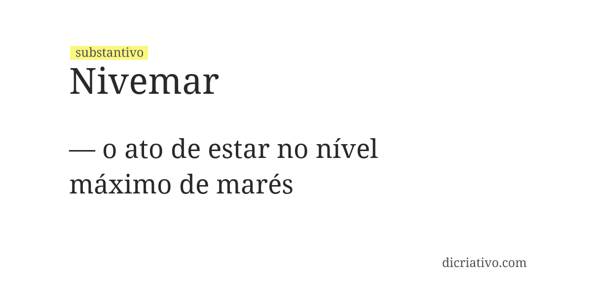 Significado de nivemar