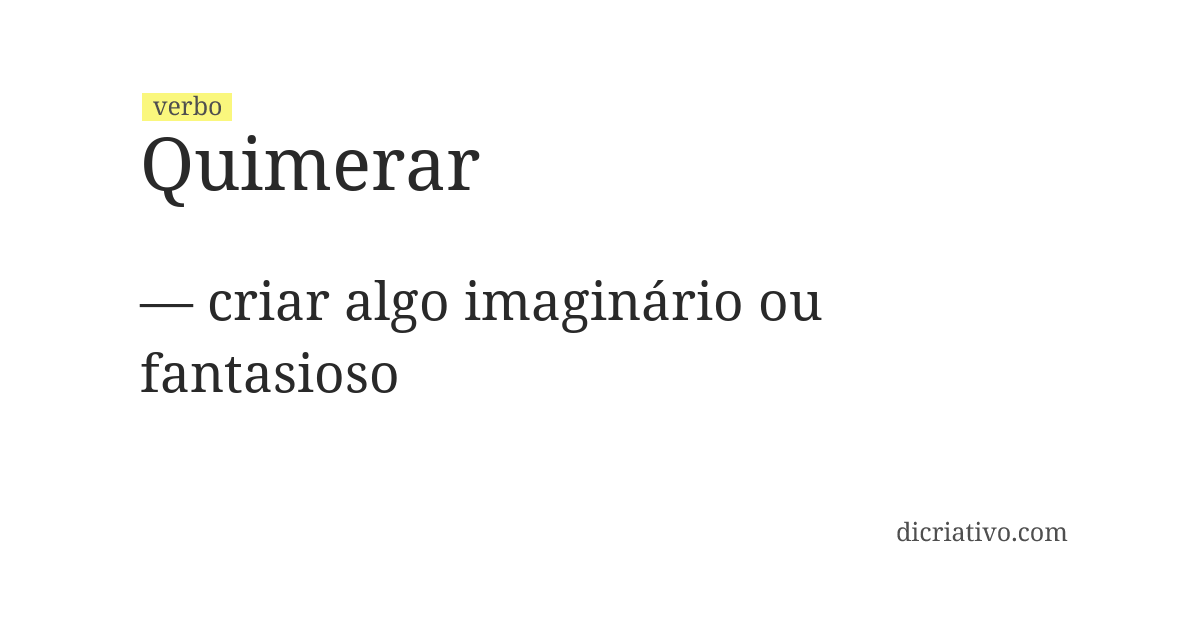 Significado de quimerar