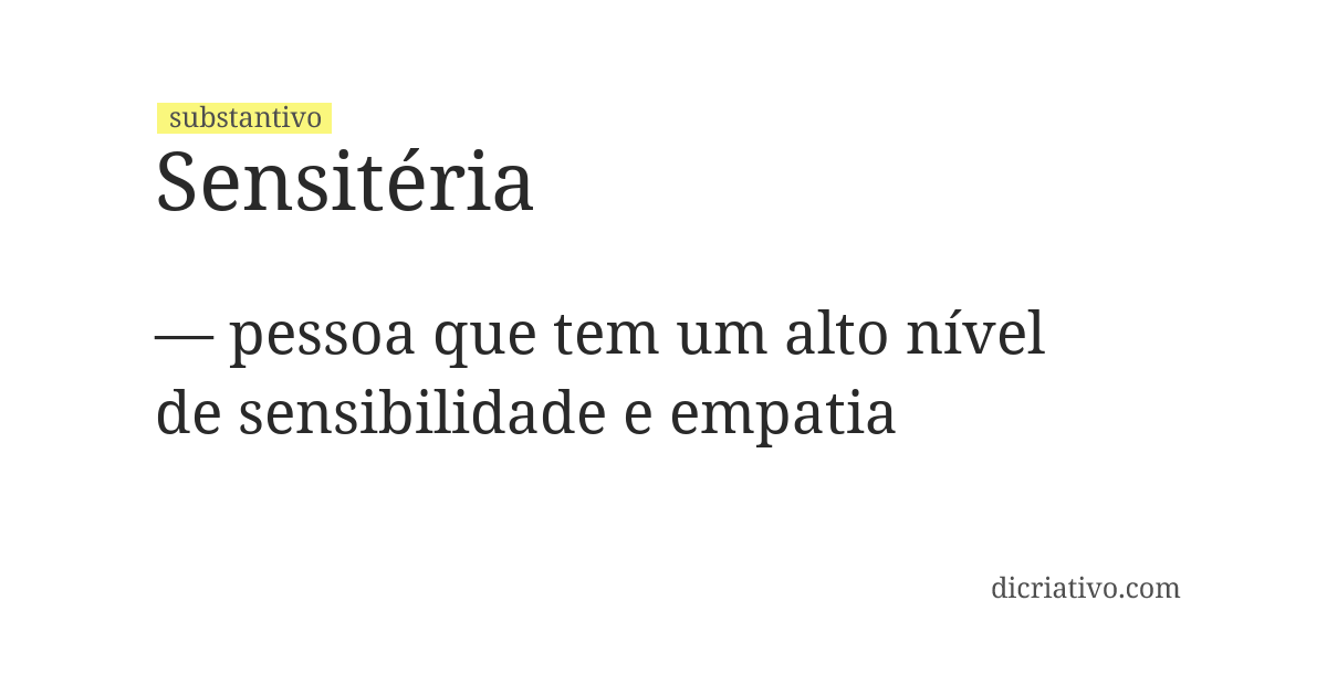 Significado de sensitéria