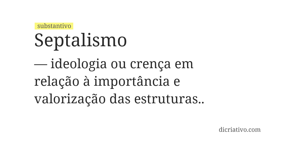 Significado de septalismo
