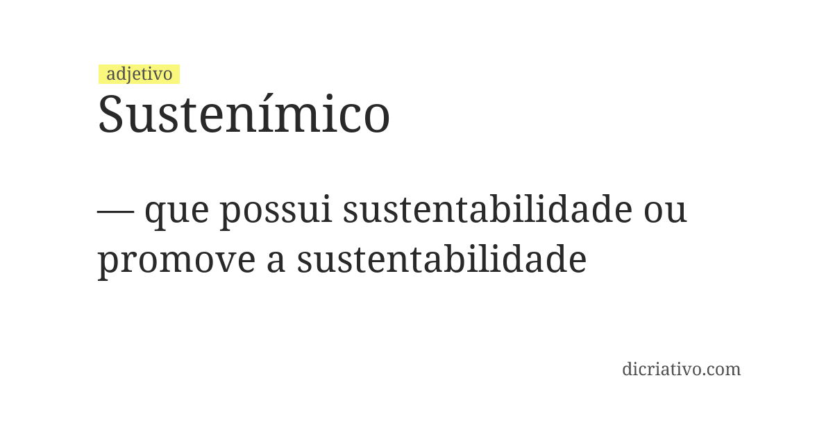Significado de sustenímico