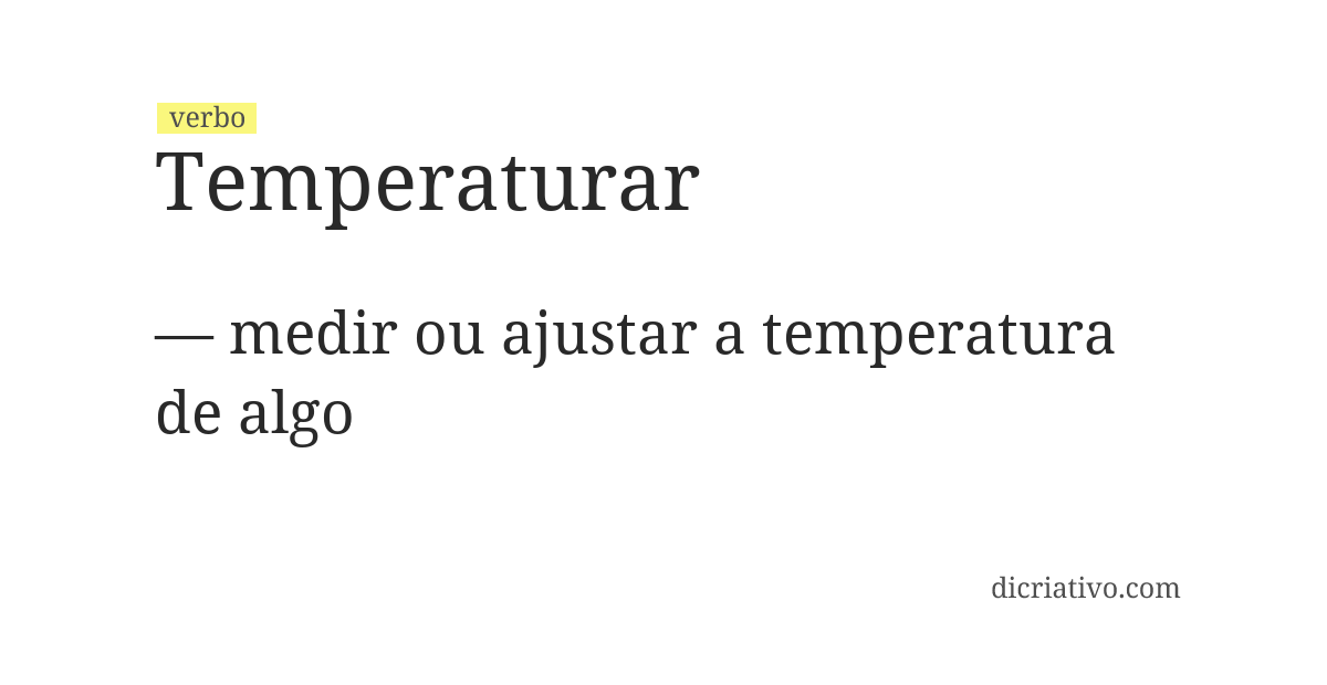 Significado de temperaturar