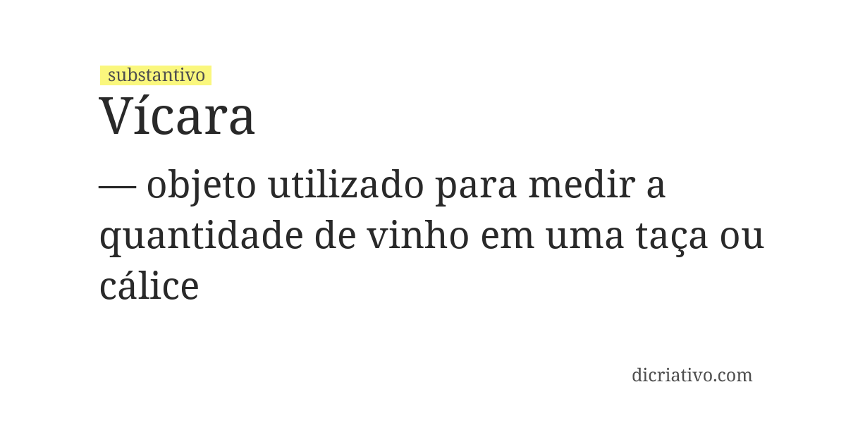 Significado de vícara