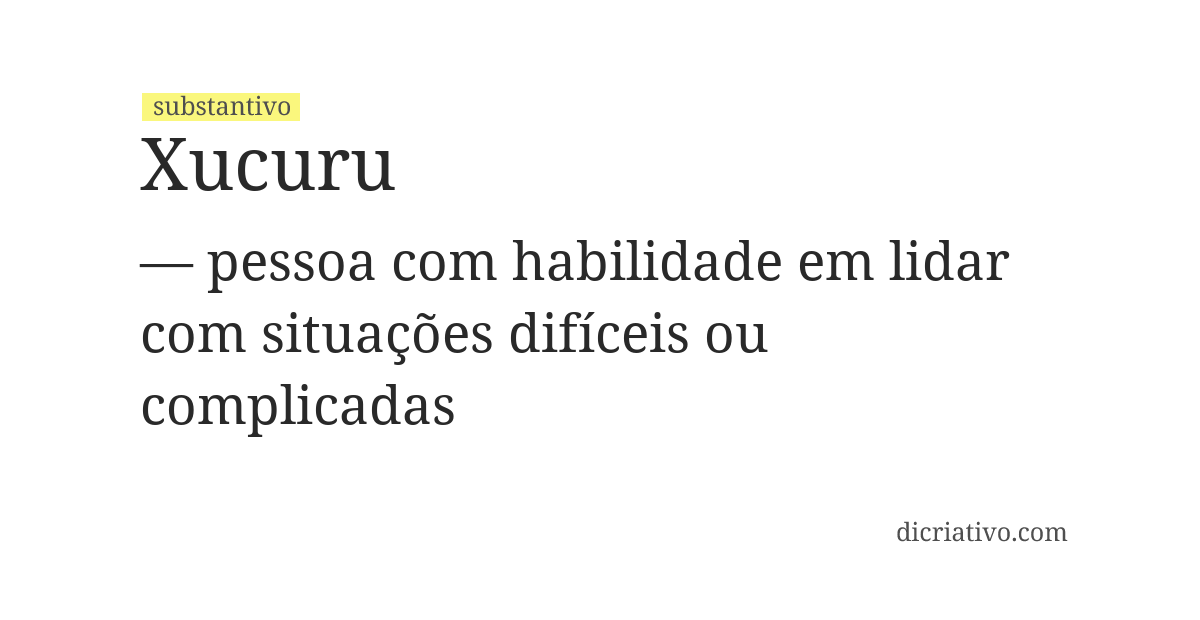 Significado de xucuru