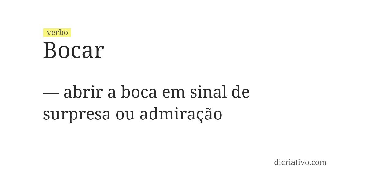Significado de bocar