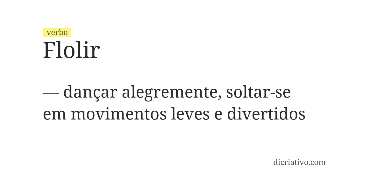 Significado de flolir