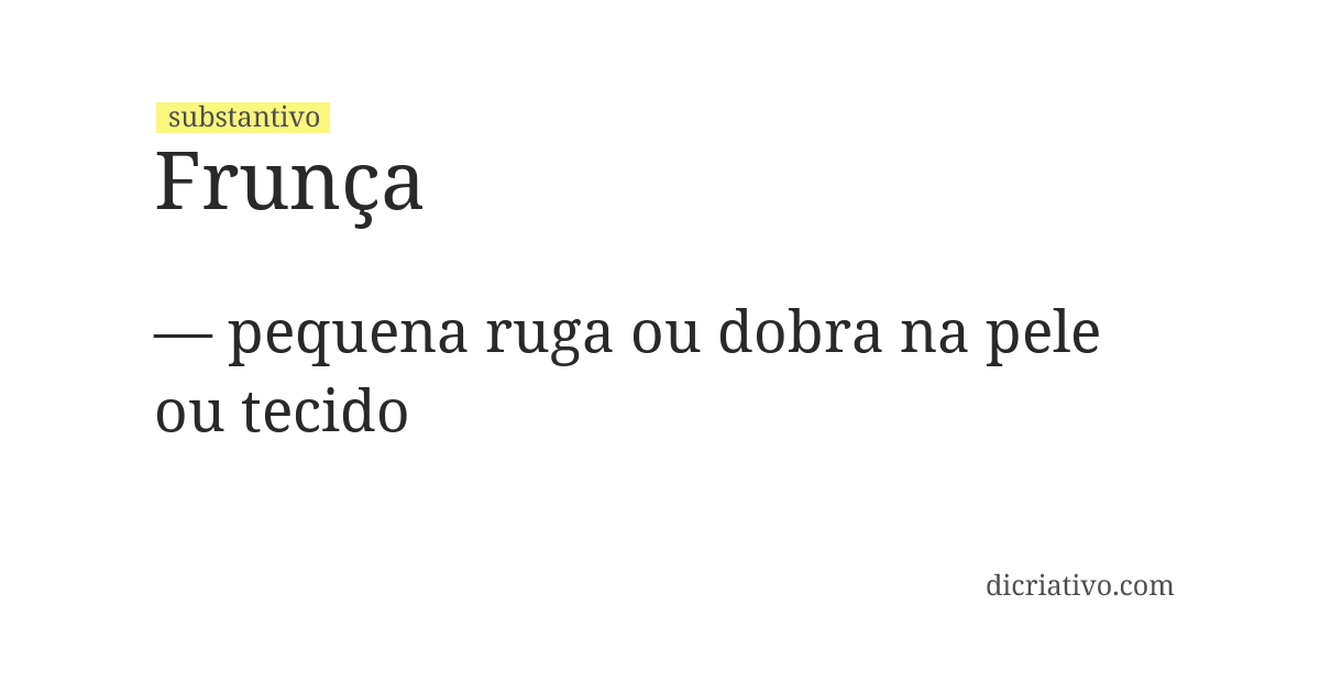 Significado de frunça