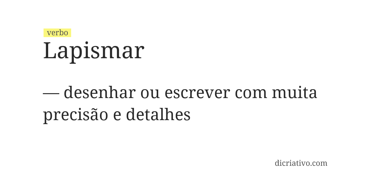 Significado de lapismar