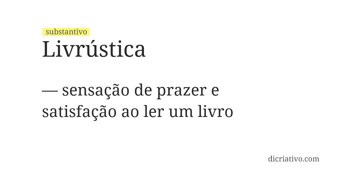 Significado de livrústica