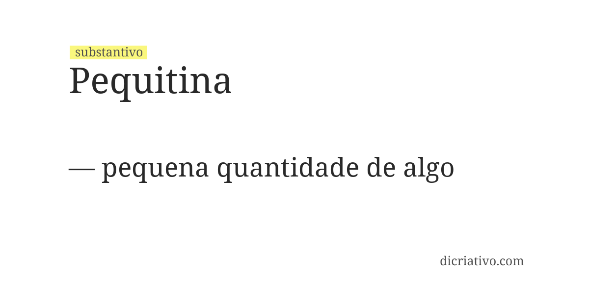 Significado de pequitina