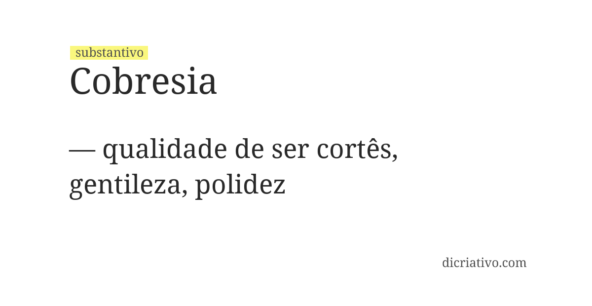 Significado de cobresia