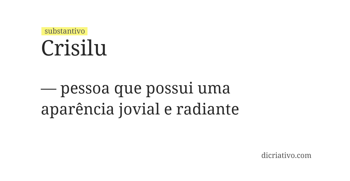 Significado de crisilu