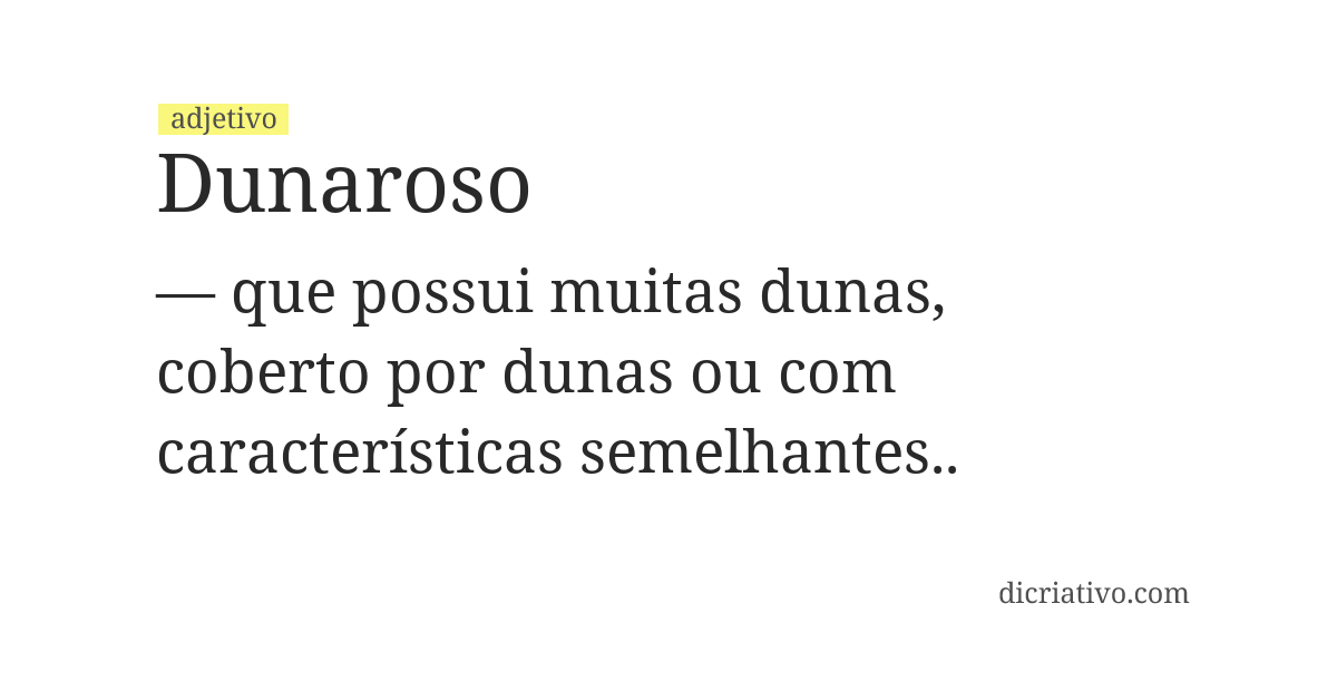 Significado de dunaroso