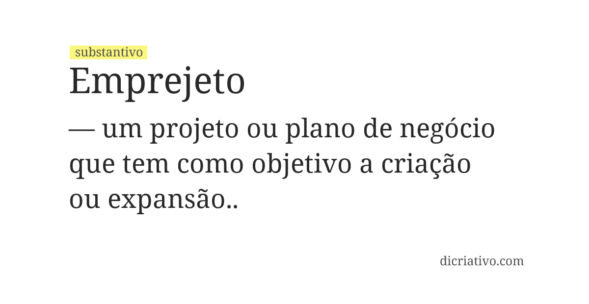 Significado de emprejeto