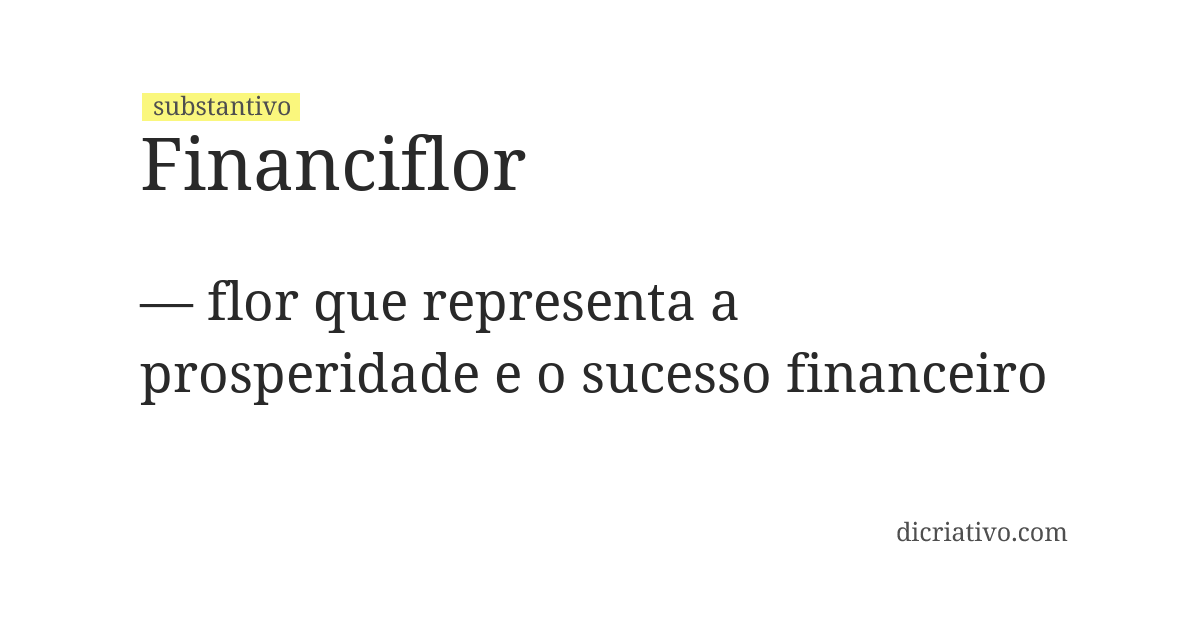 Significado de financiflor