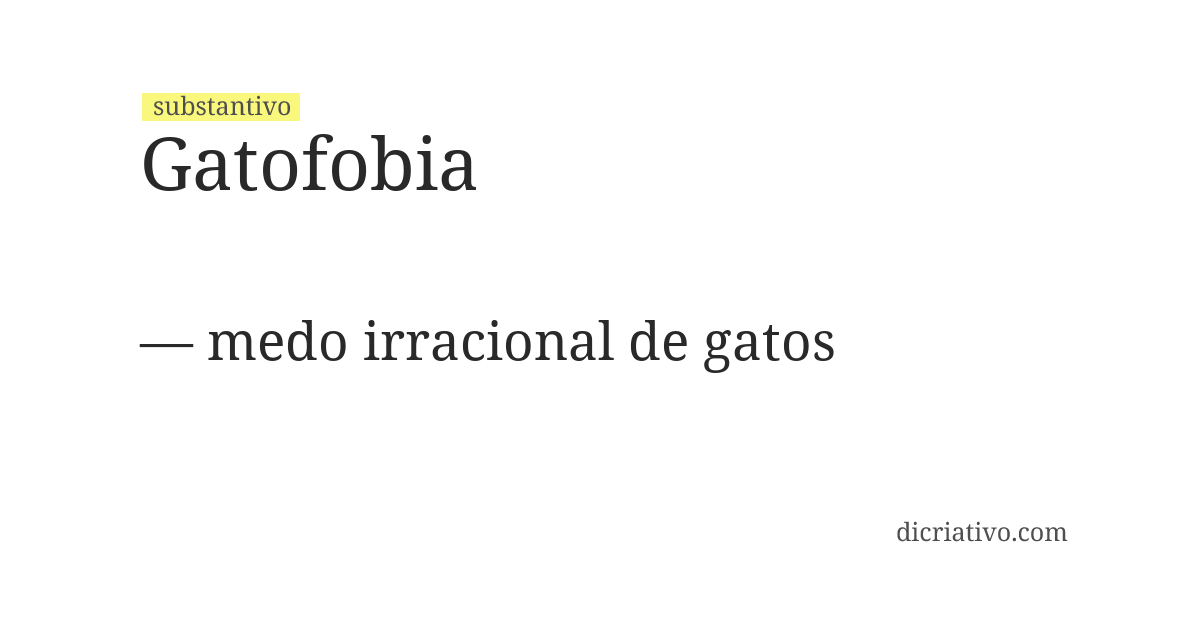 Significado de gatofobia