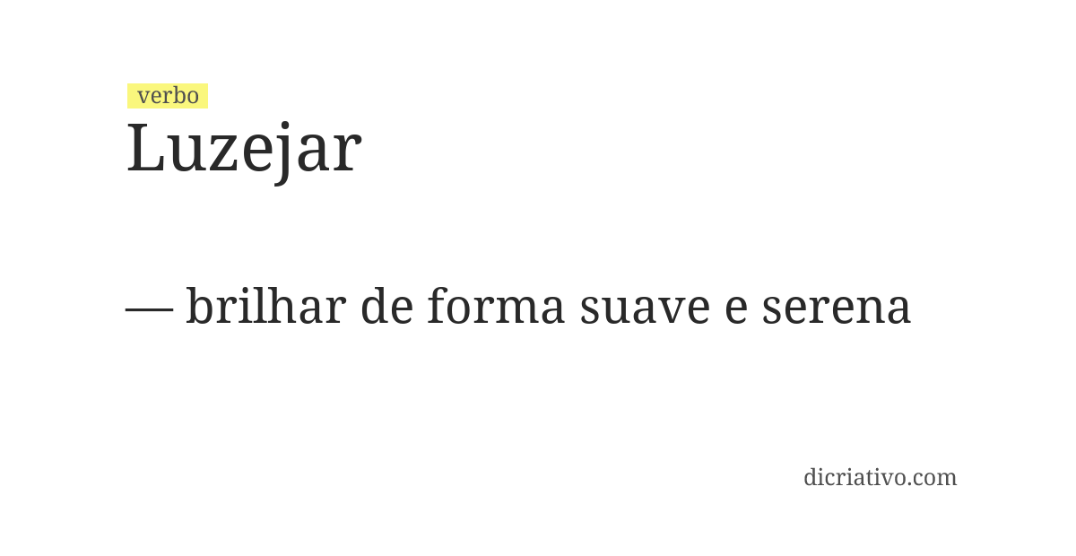 Significado de luzejar