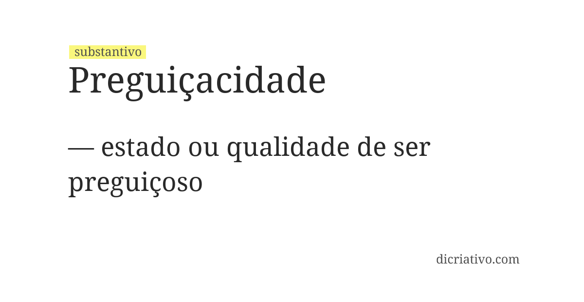 Significado de preguiçacidade