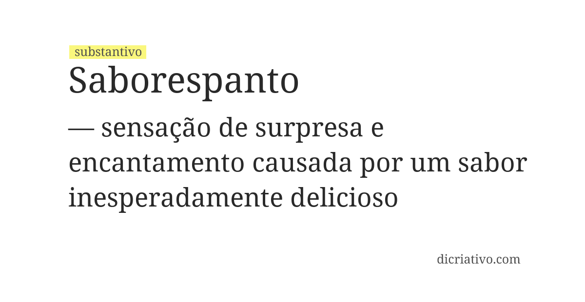 Significado de saborespanto