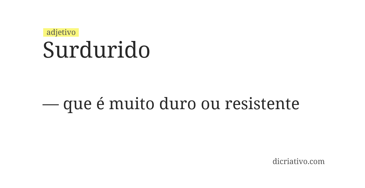 Significado de surdurido