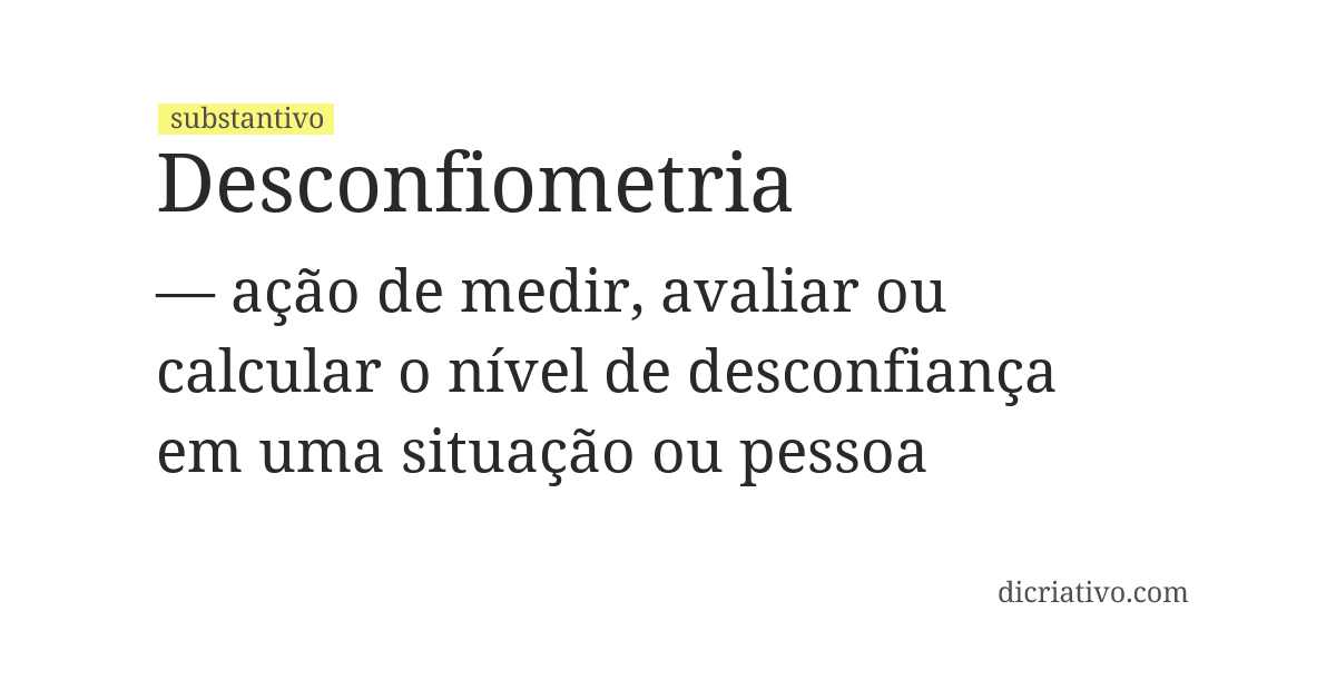 Significado de desconfiometria