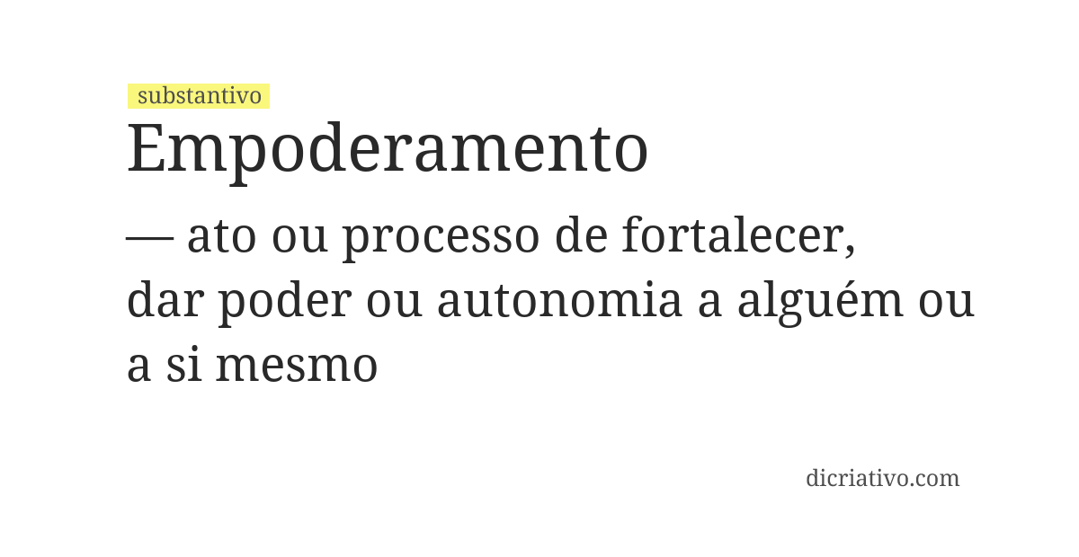 Significado de empoderamento