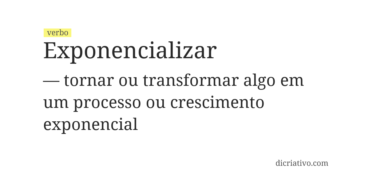 Significado de exponencializar
