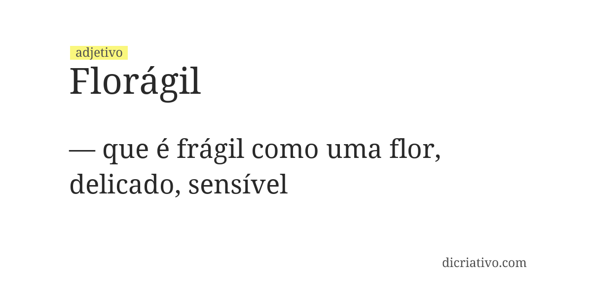 Significado de florágil