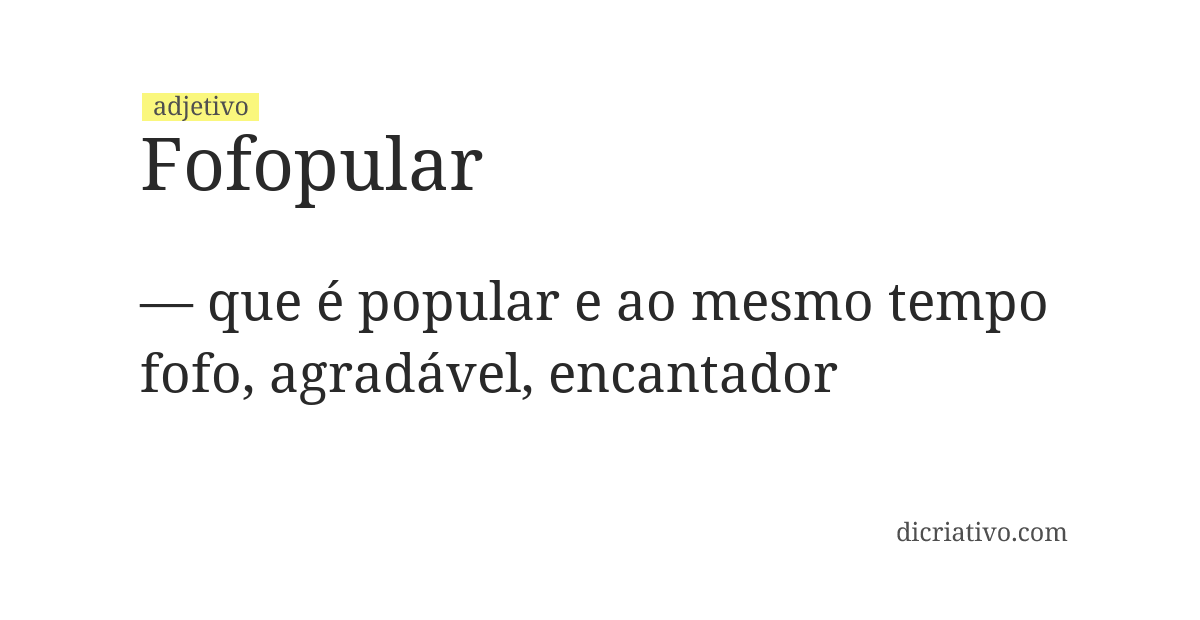 Significado de fofopular